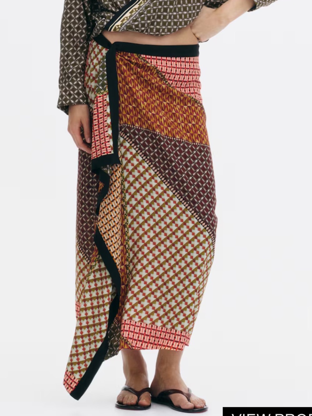 Printed Colourful Wrap Skirt